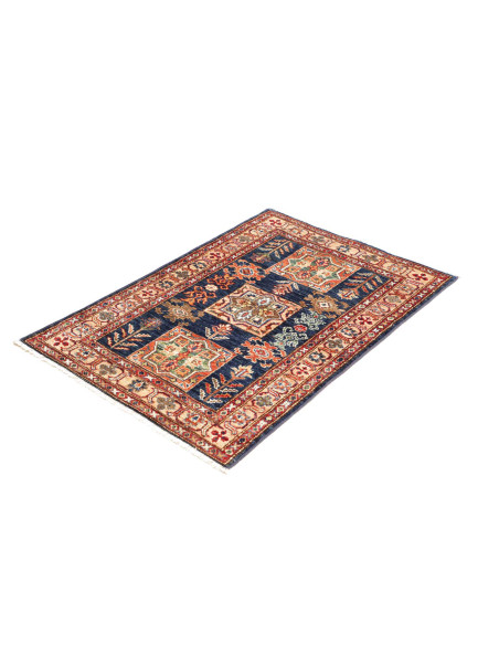 Rug Kazak Fine Pakistan maroon grey 83x116
