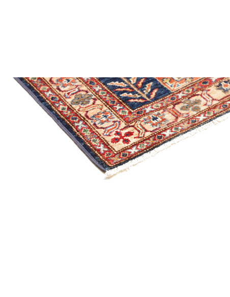 Rug Kazak Fine Pakistan maroon grey 83x116