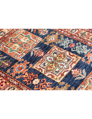 Rug Kazak Fine Pakistan maroon grey 83x116