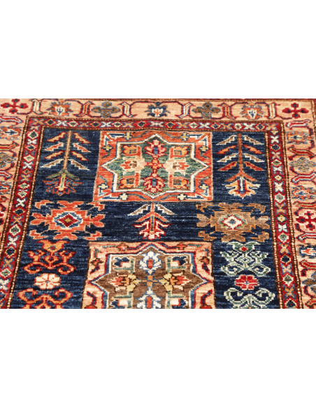 Rug Kazak Fine Pakistan maroon grey 83x116