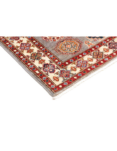 Rug Kazak Fine Pakistan maroon grey 104x142