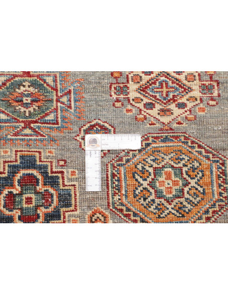 Rug Kazak Fine Pakistan maroon grey 104x142