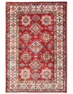 Rug Kazak Fine Pakistan brown beige 100x148
