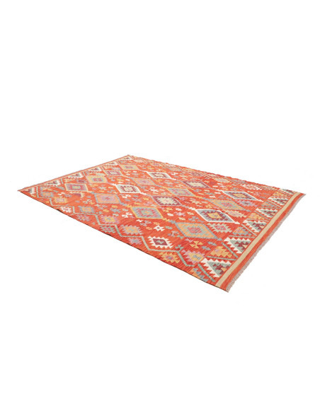 Rug Kilim Afghanistan orange beige 199x290