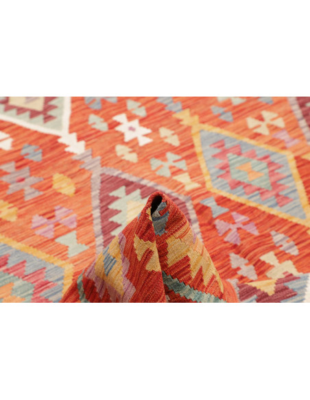 Rug Kilim Afghanistan orange beige 199x290