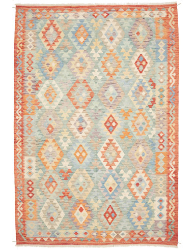 Tappeto Kilim Afghanistan beige bianco 198x296
