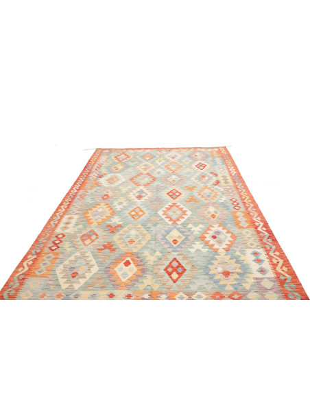 Tappeto Kilim Afghanistan beige bianco 198x296