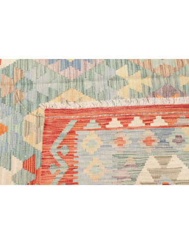 Tappeto Kilim Afghanistan beige bianco 198x296