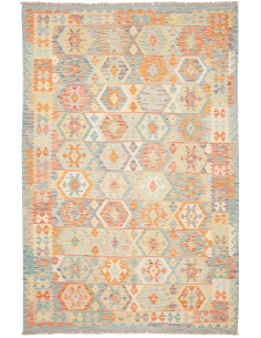 Rug Kilim Afghanistan maroon orange 192x289