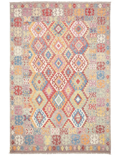 Rug Kilim Afghanistan beige red 203x300
