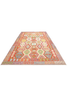 Rug Kilim Afghanistan maroon white 212x306 2