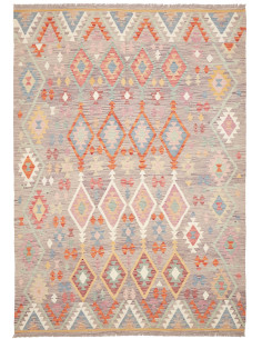 Rug Kilim Afghanistan beige maroon 155x198