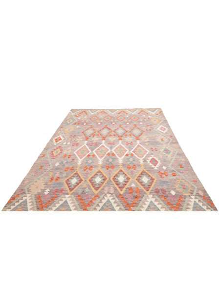 Rug Kilim Afghanistan beige maroon 155x198