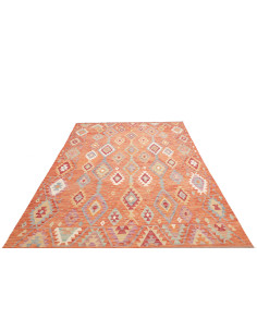 Rug Kilim Afghanistan maroon beige 200x291 2