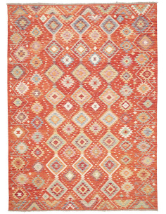 Rug Kilim Afghanistan orange yellow 206x289