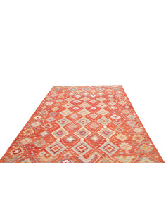 Tappeto Kilim Afghanistan arancione giallo 206x289 2