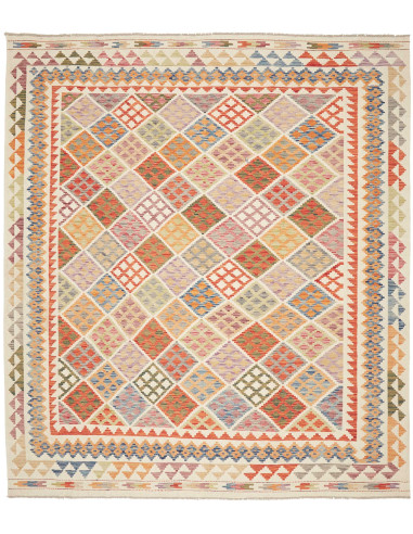 Tappeto Kilim Afghanistan marrone giallo 260x291