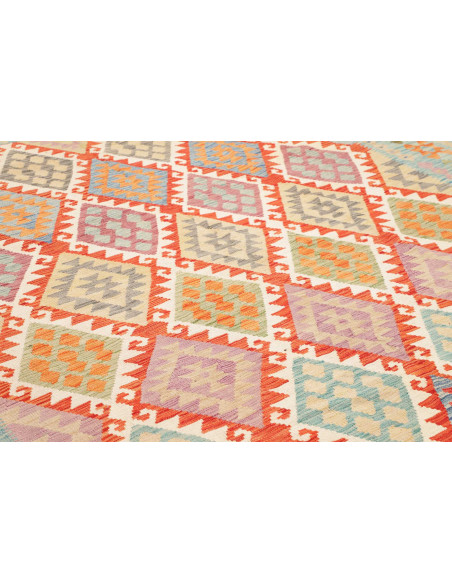 Tappeto Kilim Afghanistan marrone rosso 257x346