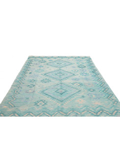 Tappeto Kilim Afghanistan blu 202x295 2