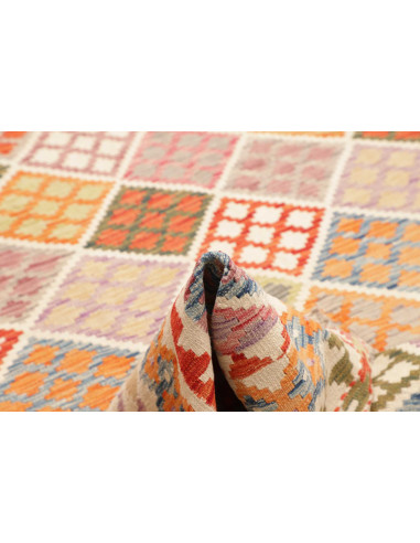 Tappeto Kilim Afghanistan giallo arancione 203x289