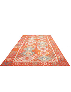 Tappeto Kilim Afghanistan marrone giallo 198x299 2