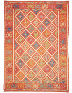 Tappeto Kilim Afghanistan arancione giallo 209x291