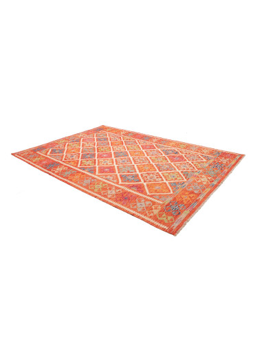 Tappeto Kilim Afghanistan arancione giallo 209x291