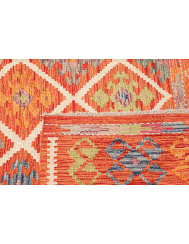 Tappeto Kilim Afghanistan arancione giallo 209x291