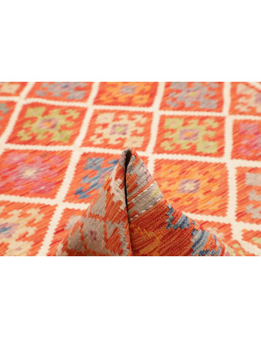 Tappeto Kilim Afghanistan arancione giallo 209x291