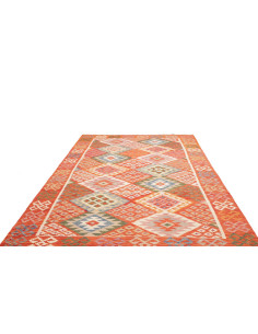 Rug Kilim Afghanistan orange beige 203x300 2