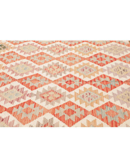 Rug Kilim Afghanistan maroon red 207x290