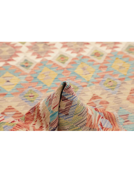 Rug Kilim Afghanistan maroon brown 196x299