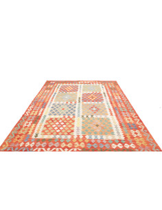 Rug Kilim Afghanistan maroon brown 200x287 2