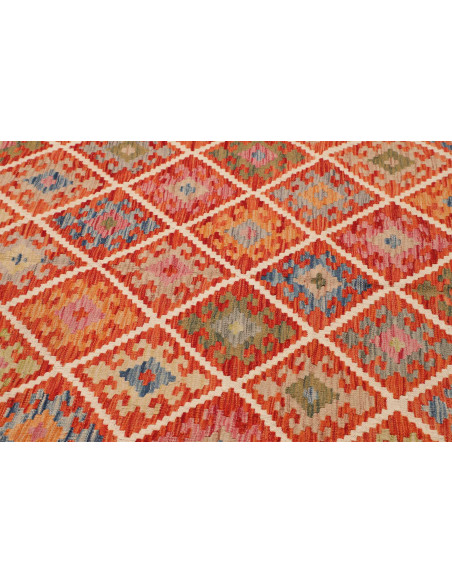 Rug Kilim Afghanistan red yellow 209x299