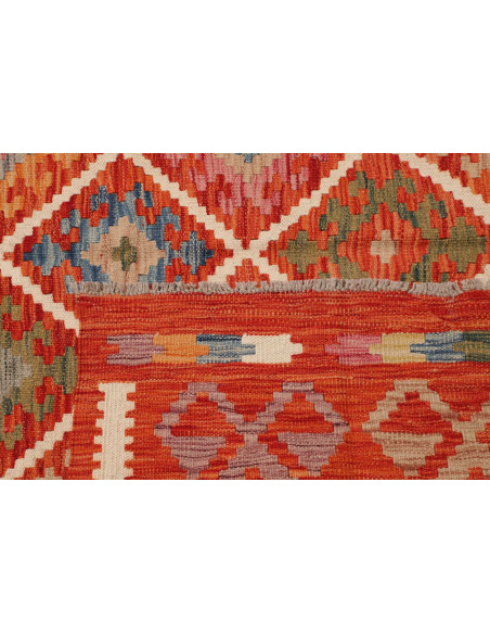 Rug Kilim Afghanistan red yellow 209x299
