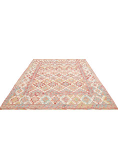 Rug Kilim Afghanistan maroon brown 199x289 2