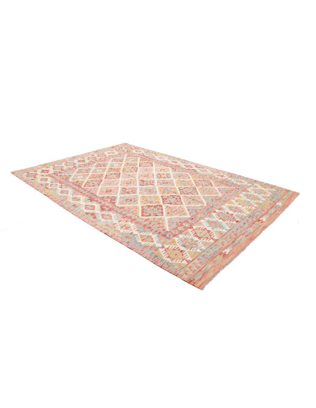 Rug Kilim Afghanistan maroon brown 199x289