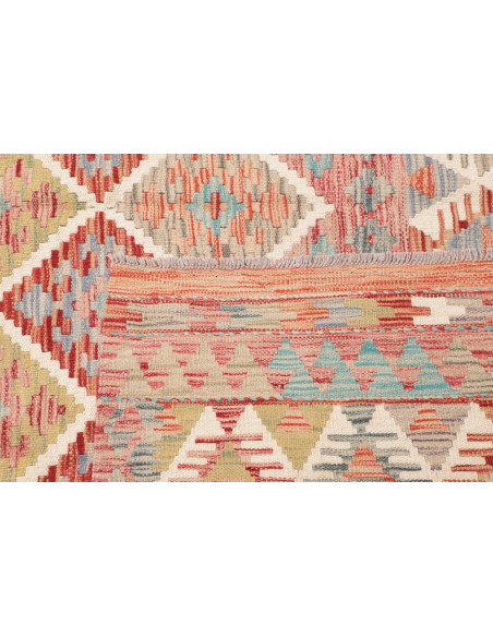 Rug Kilim Afghanistan maroon brown 199x289