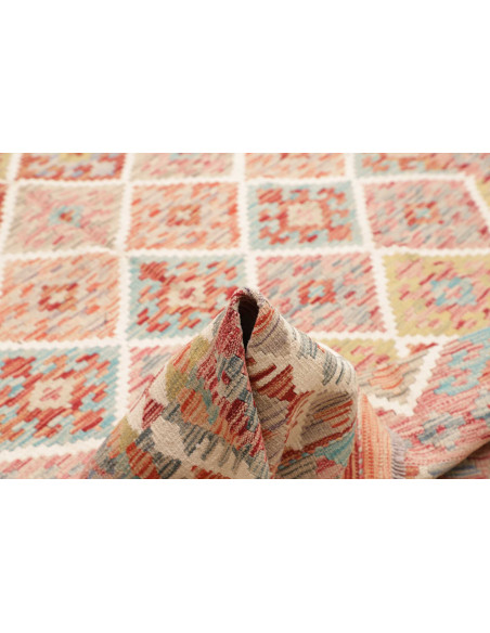 Rug Kilim Afghanistan maroon brown 199x289