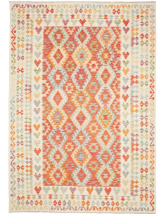 Rug Kilim Afghanistan yellow red 204x294