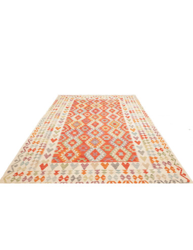 Tappeto Kilim Afghanistan giallo rosso 204x294