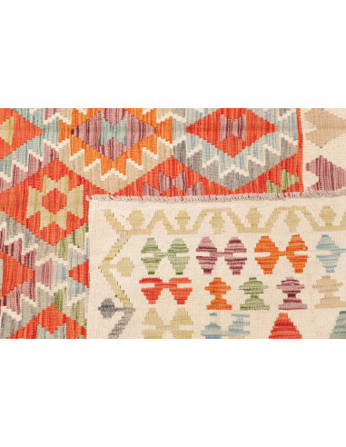 Tappeto Kilim Afghanistan giallo rosso 204x294