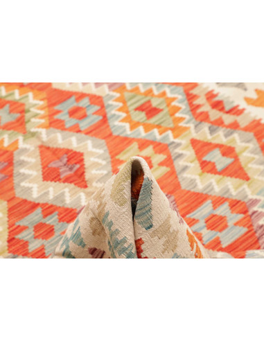 Rug Kilim Afghanistan yellow red 204x294