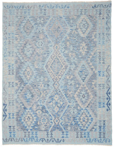 Rug Kilim Afghanistan sky blue grey 181x234