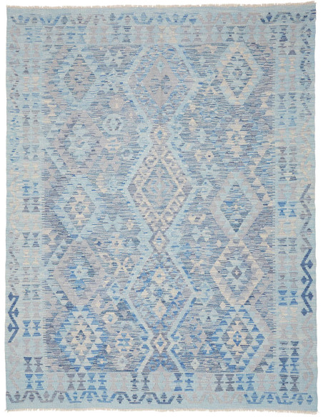 Rug Kilim Afghanistan sky blue grey 181x234