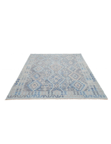 Tappeto Kilim Afghanistan azzurro grigio 181x234