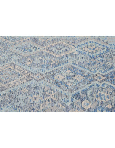 Rug Kilim Afghanistan sky blue grey 181x234