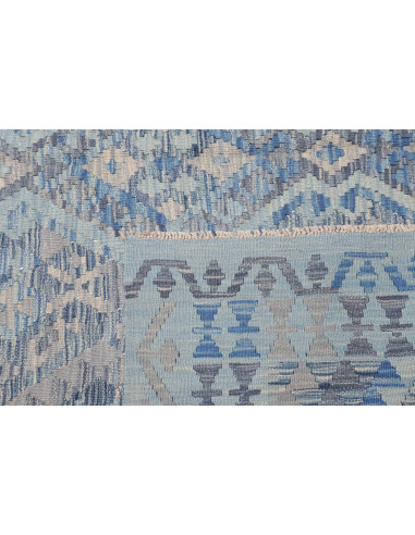 Rug Kilim Afghanistan sky blue grey 181x234