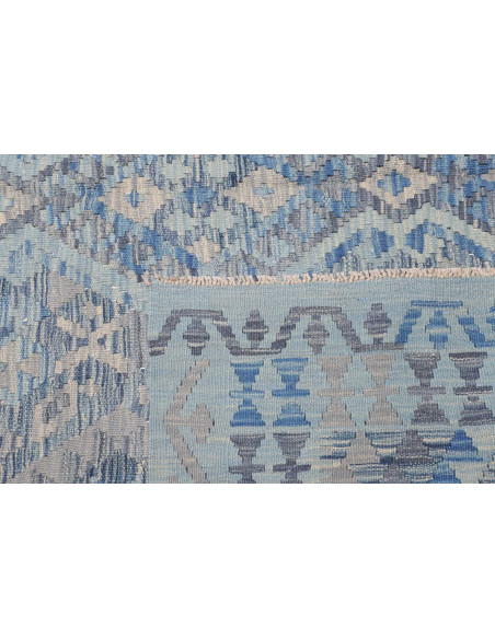 Tappeto Kilim Afghanistan azzurro grigio 181x234