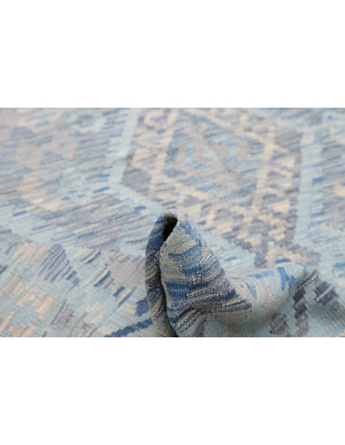 Tappeto Kilim Afghanistan azzurro grigio 181x234